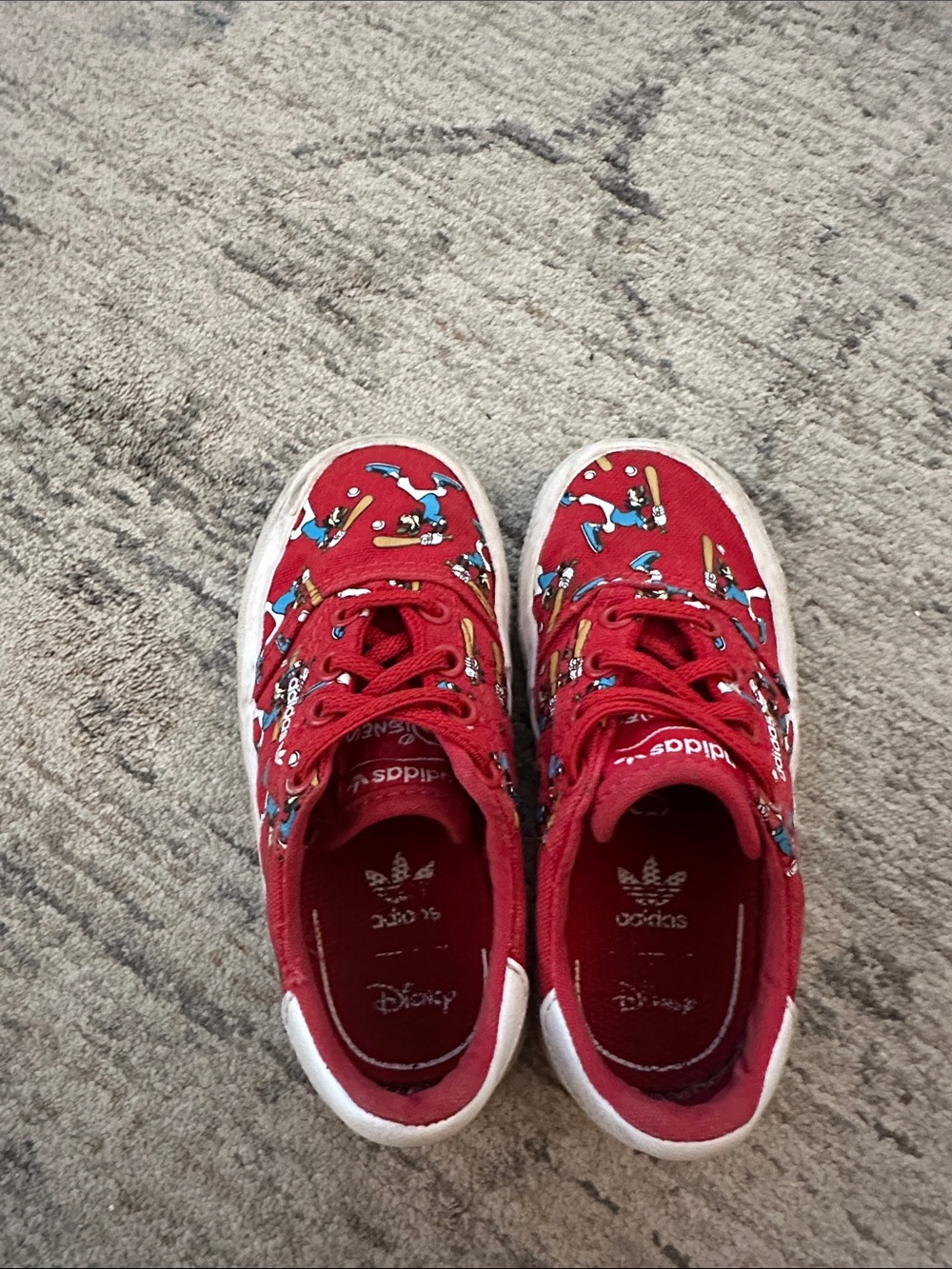 adidas x Disney Kids' Red Skate Sneakers